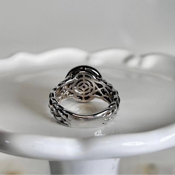 Affinity QVC Red Diamond Ring 1/4 cttw Sterling Silver Ring Size 8 - Picture 7 of 12